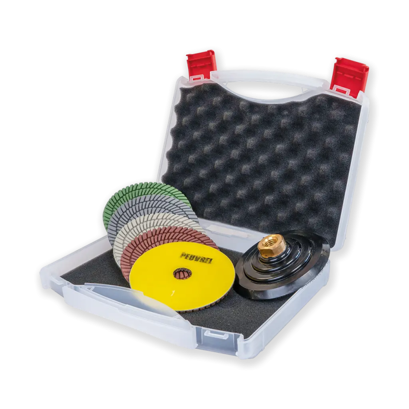 Pack pads souples liant resine pour granit